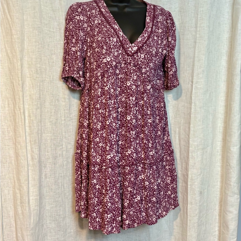 💥3/$30💥Floral Boho V-Neck Women's Peasant Dress